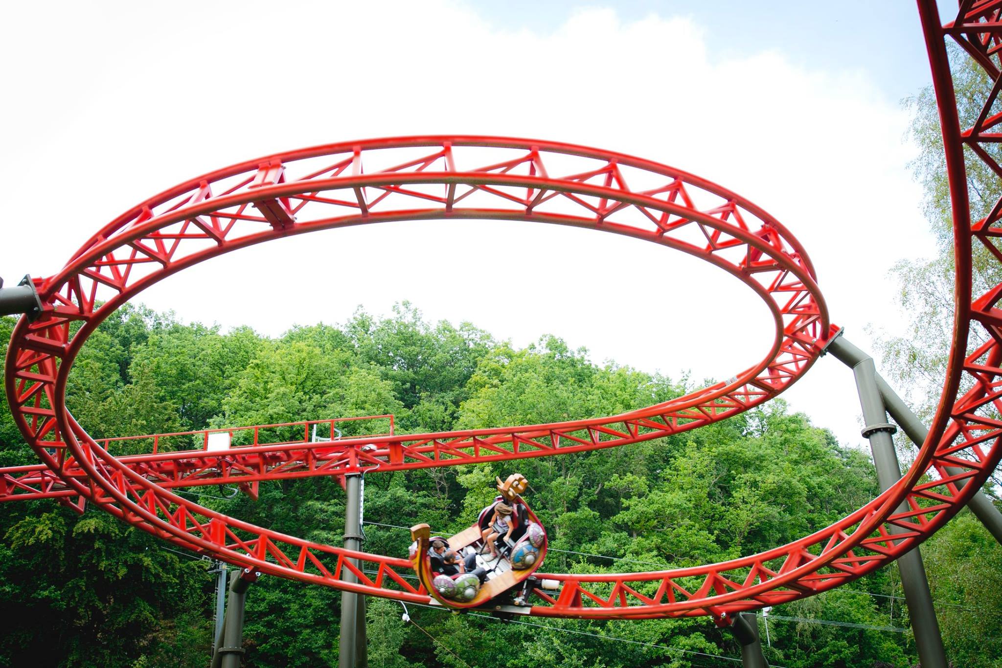 Spinning Coaster Plopsa Coo Achterbahn Vicky the ride