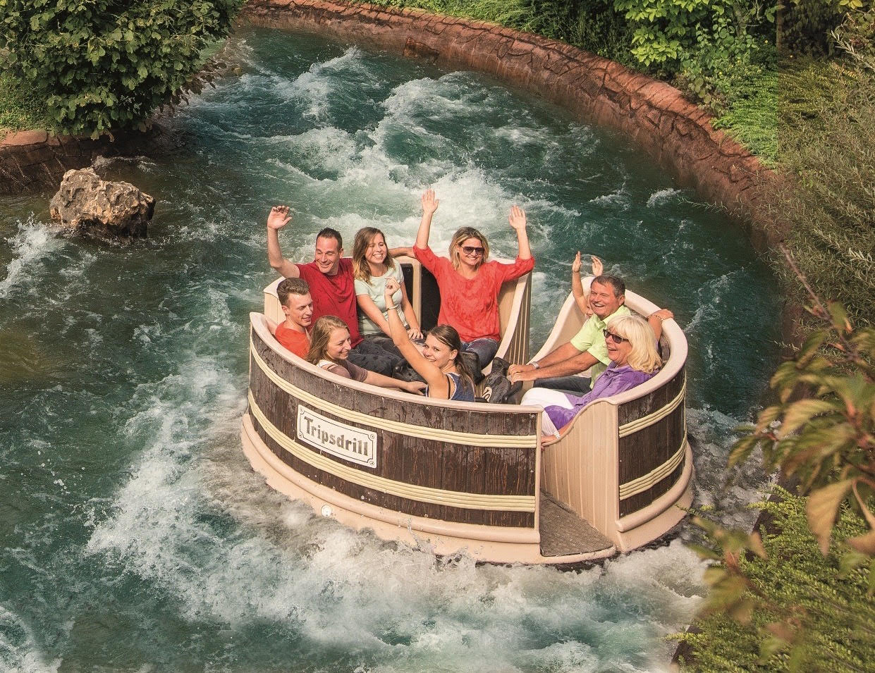 Rafting geschnitten Erlebnispark Tripsdrill Waschzuber Rafting