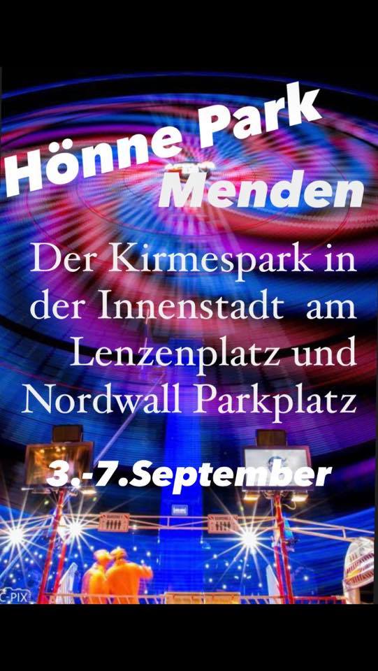 Kirmes in Menden: Hönne Park ab 03.07.2021!