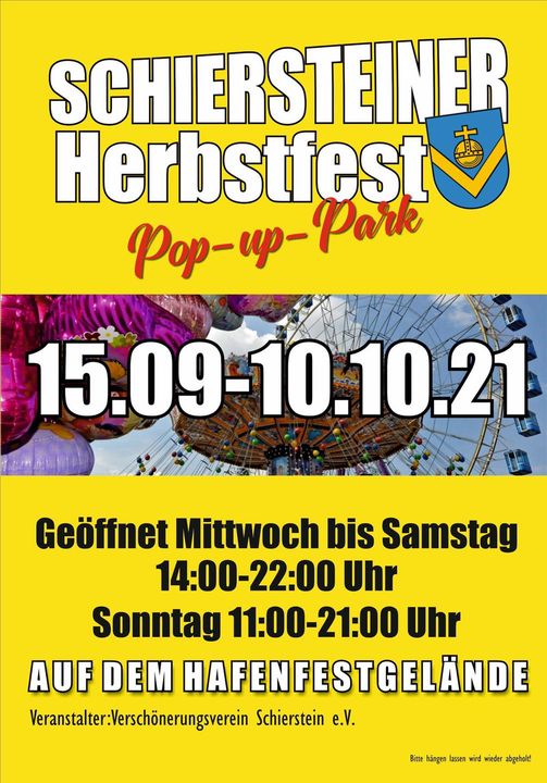 Kirmes in Wiesbaden: Schiersteiner Herbstfest ab 15.09.2021!