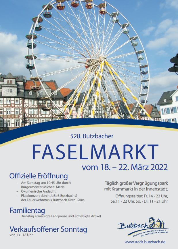 Butzbacher Faselmarkt 2022: Attraktionen, Infos & Öffnungszeiten!