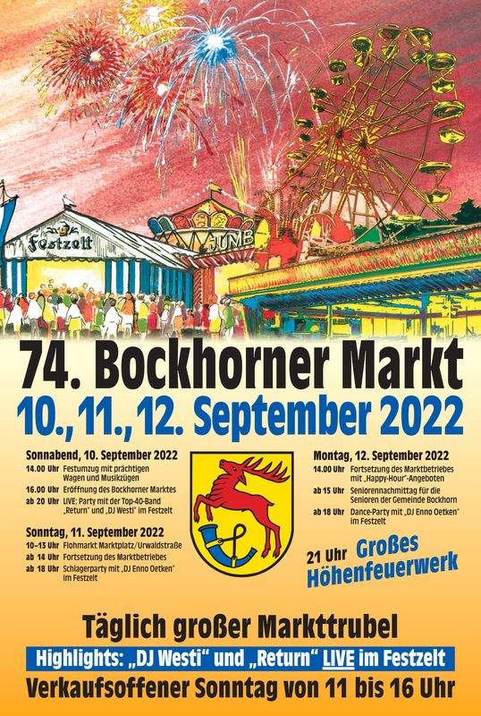 Bockhorner Markt 2022: Attraktionen, Infos & Öffnungszeiten!