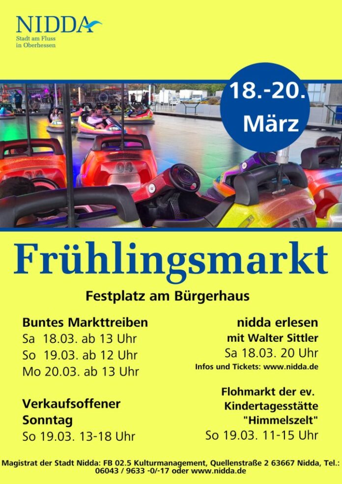 Frühlingsmarkt Nidda ab 18.03.2023: Attraktionen & Infos!